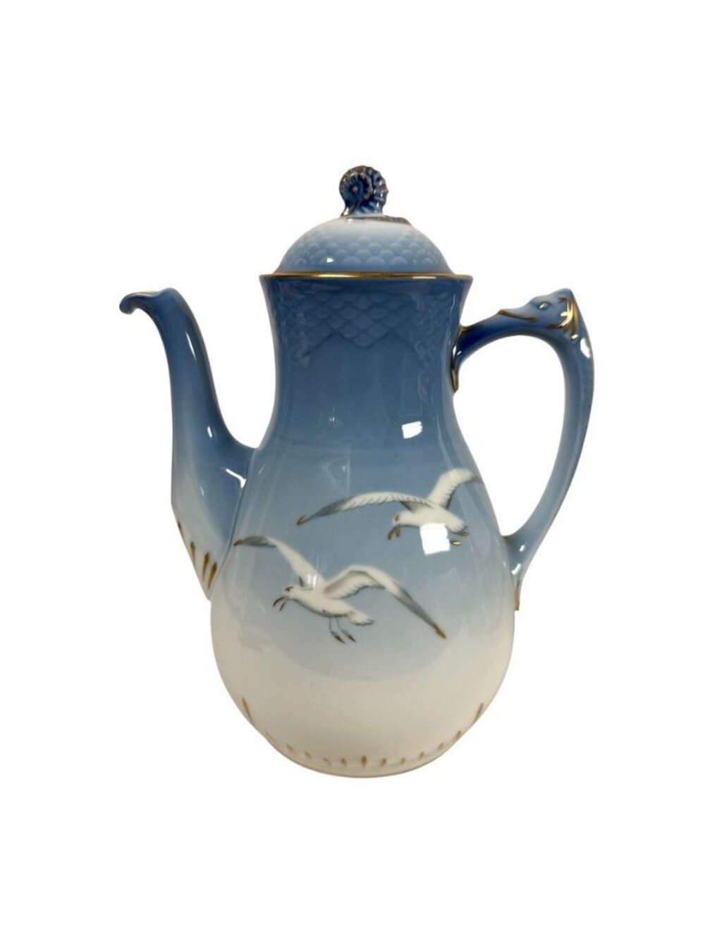 Bing & Grondahl Seagull Denmark 91A Coffee Pot With Lid 9 1/2"